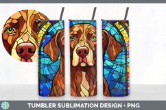 Stained Glass Shorthaired Pointer Dog Tumbler | Sublimation Product Image 4