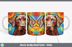 Stained Glass Shorthaired Pointer Dog Mug Wrap | Sublimation Product Image 5