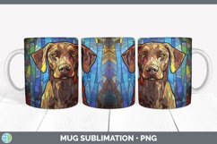 Stained Glass Shorthaired Pointer Dog Mug Wrap | Sublimation Product Image 6
