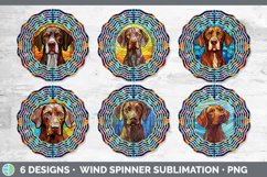 Stained Glass Shorthaired Pointer Dog Wind Spinner | Sublima Product Image 2