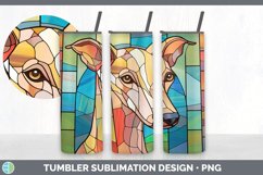 Stained Glass Whippet Dog Tumbler | Sublimation 20 oz Skinny Product Image 7