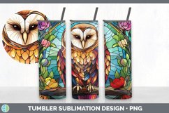 Stained Glass Owl Bird Tumbler | Sublimation 20 oz Skinny Tu Product Image 6