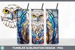 Stained Glass Owl Bird Tumbler | Sublimation 20 oz Skinny Tu Product Image 7