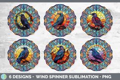 Stained Glass Crow Bird Wind Spinner | Sublimation Spinner D Product Image 2