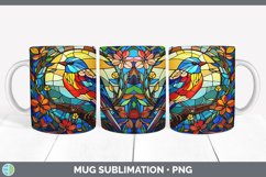 Stained Glass Finch Bird Mug Wrap | Sublimation Coffee Cup D Product Image 2