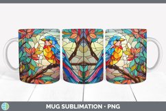 Stained Glass Finch Bird Mug Wrap | Sublimation Coffee Cup D Product Image 3