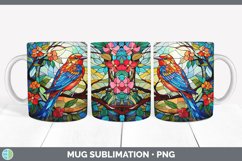 Stained Glass Finch Bird Mug Wrap | Sublimation Coffee Cup D Product Image 5