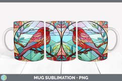 Stained Glass Finch Bird Mug Wrap | Sublimation Coffee Cup D Product Image 6