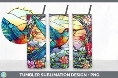 Stained Glass Hummingbird Bird Tumbler | Sublimation 20 oz S Product Image 3