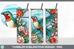 Stained Glass Hummingbird Bird Tumbler | Sublimation 20 oz S Product Image 4