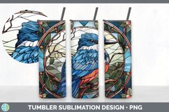 Stained Glass Kingfisher Bird Tumbler | Sublimation 20 oz Sk Product Image 3