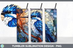 Stained Glass Kingfisher Bird Tumbler | Sublimation 20 oz Sk Product Image 4