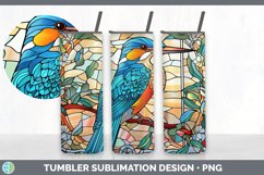 Stained Glass Kingfisher Bird Tumbler | Sublimation 20 oz Sk Product Image 5