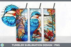 Stained Glass Kingfisher Bird Tumbler | Sublimation 20 oz Sk Product Image 6