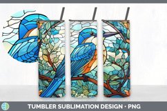 Stained Glass Kingfisher Bird Tumbler | Sublimation 20 oz Sk Product Image 7