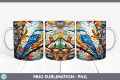 Stained Glass Nuthatch Bird Mug Wrap | Sublimation Coffee Cu Product Image 4