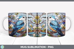 Stained Glass Nuthatch Bird Mug Wrap | Sublimation Coffee Cu Product Image 6
