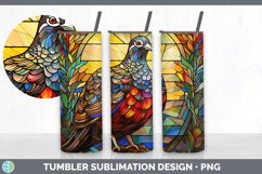 Stained Glass Quail Bird Tumbler | Sublimation 20 oz Skinny Product Image 7