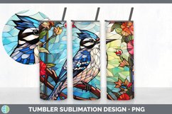 Stained Glass Downy Woodpecker Bird Tumbler | Sublimation 20 Product Image 4