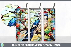Stained Glass Downy Woodpecker Bird Tumbler | Sublimation 20 Product Image 5