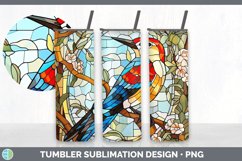 Stained Glass Downy Woodpecker Bird Tumbler | Sublimation 20 Product Image 7