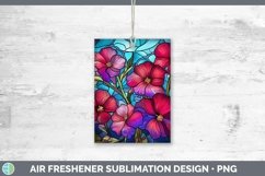 Stained Glass Flowers Petunia Air Freshener Sublimation Car Product Image 1