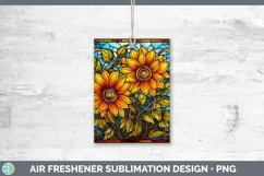 Stained Glass Flowers Sunflower Air Freshener Sublimation Ca Product Image 1