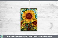 Stained Glass Sunflower Air Freshener Sublimation Car Freshe Product Image 1
