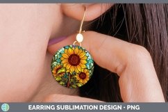 GorgeousStained Glass Round Earrings design.