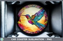 Stained Glass Hummingbird Car Coaster Sublimation Coaster De Product Image 1