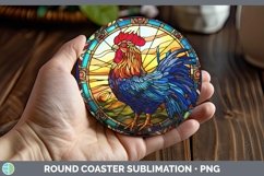 GorgeousStained Glass Round Coaster design.
