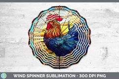 Stained Glass Chicken Wind Spinner Sublimation Spinner Desig Product Image 1