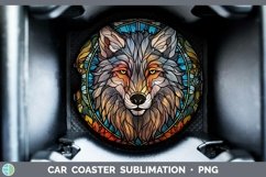 GorgeousStained Glass Car Coaster design.