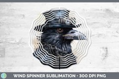 Steampunk Crow Wind Spinner Sublimation Spinner Designs Product Image 1
