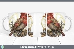 Steampunk Finch Mug Wrap Sublimation Coffee Cup Designs Product Image 1