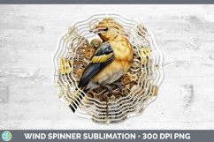 Steampunk Goldfinch Wind Spinner Sublimation Spinner Designs Product Image 1