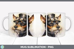Vintage Fox Terrier Dog Mug Wrap | Sublimation Coffee Cup De Product Image 2
