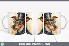 Vintage Fox Terrier Dog Mug Wrap | Sublimation Coffee Cup De Product Image 3