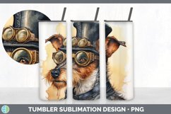 Vintage Fox Terrier Dog Tumbler | Sublimation 20 oz Skinny T Product Image 3