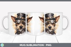 Vintage Fox Terrier Dog Mug Wrap | Sublimation Coffee Cup De Product Image 4