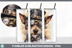 Vintage Fox Terrier Dog Tumbler | Sublimation 20 oz Skinny T Product Image 4