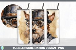 Vintage Fox Terrier Dog Tumbler | Sublimation 20 oz Skinny T Product Image 5