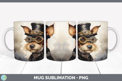 Vintage Fox Terrier Dog Mug Wrap | Sublimation Coffee Cup De Product Image 6