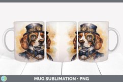 Steampunk Beagle Dog Mug Wrap | Sublimation Coffee Cup Desig Product Image 2