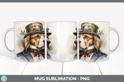Steampunk Beagle Dog Mug Wrap | Sublimation Coffee Cup Desig Product Image 3