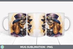 Steampunk Beagle Dog Mug Wrap | Sublimation Coffee Cup Desig Product Image 4