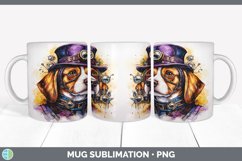 Steampunk Beagle Dog Mug Wrap | Sublimation Coffee Cup Desig Product Image 7