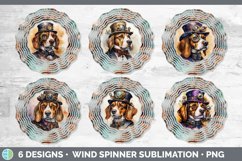 Steampunk Beagle Dog Wind Spinner | Sublimation Spinner Desi Product Image 2