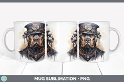 Steampunk Cane Corso Dog Mug Wrap | Sublimation Coffee Cup D Product Image 2