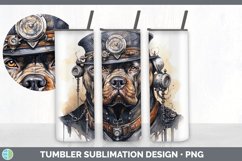Steampunk Cane Corso Dog Tumbler | Sublimation 20 oz Skinny Product Image 2